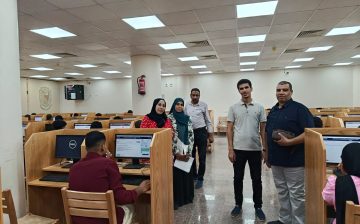 امتحانات كلية التمريض والصيدلة الدور الثاني بمركز الاختبارات الالكترونية